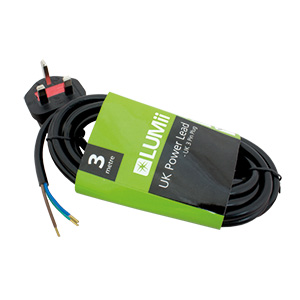 LUMii UK Power Lead with a UK Plug - 3m