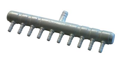 10 Outlet Plastic Air/Nutrient Manifold - Click Image to Close